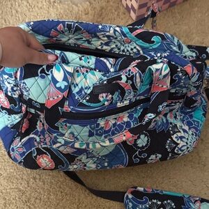 Vera Bradley Women's Floral Travel Bag - Blue and Black